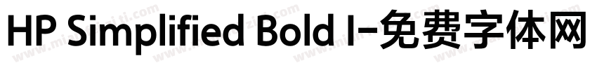 HP Simplified Bold I字体转换